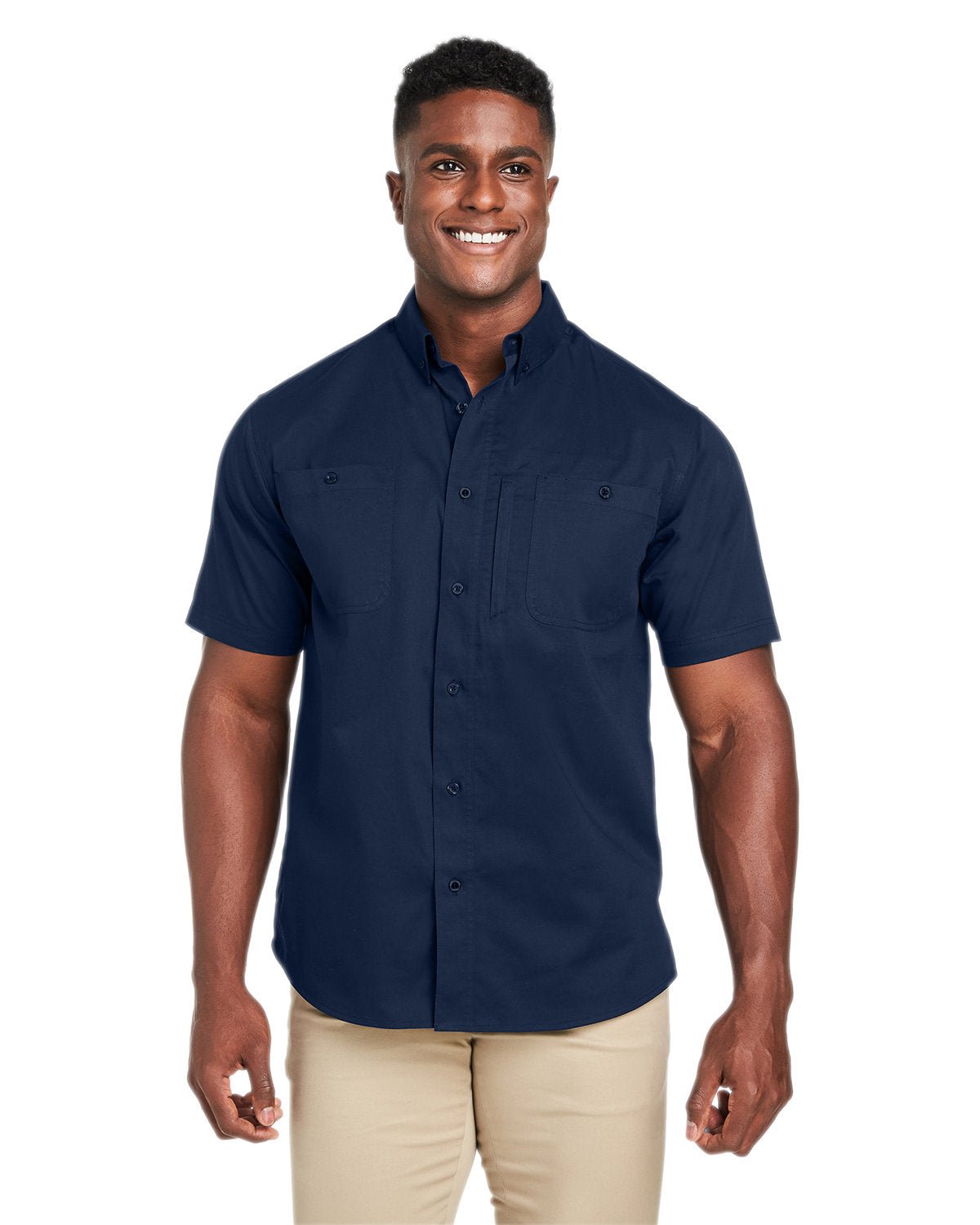 M585-Harriton-DARK NAVY-Harriton-Woven Shirts-1