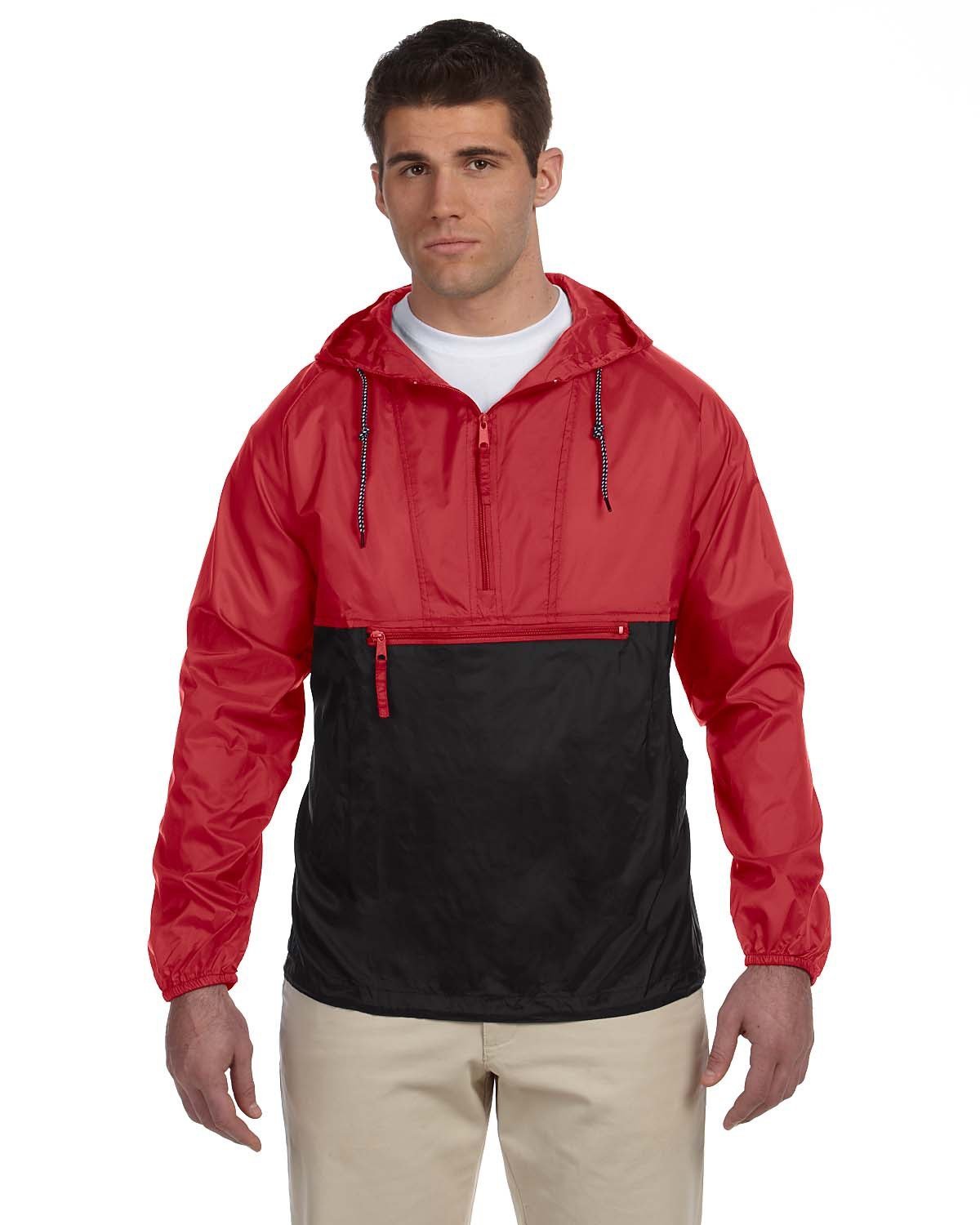 M750-Harriton-RED/ BLACK-Harriton-Outerwear-1