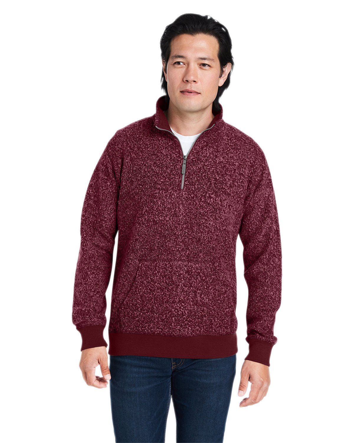 8713JA-J America-BURGUNDY SPECK-J America-Sweatshirts-1