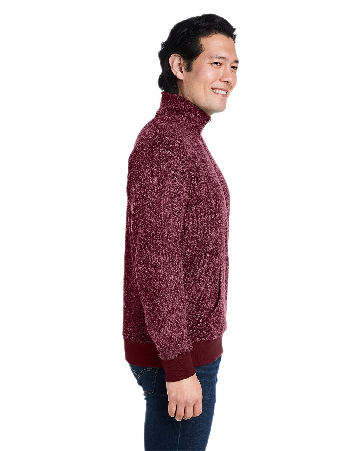 8713JA-J America-BURGUNDY SPECK-J America-Sweatshirts-3