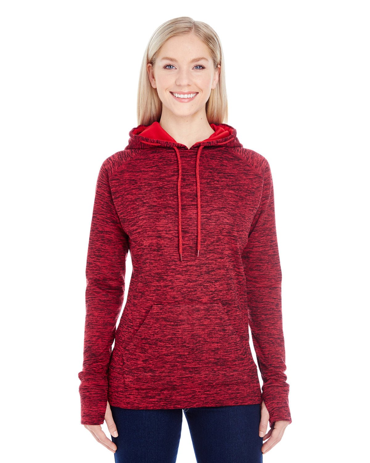 JA8616-J America-RED FLECK/ RED-J America-Sweatshirts-1