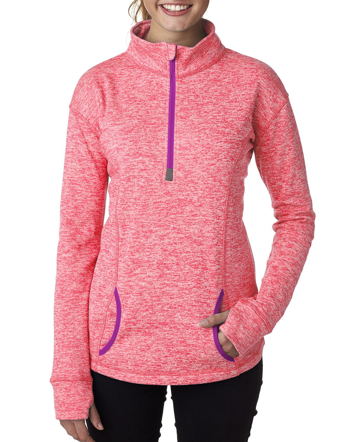 JA8617-J America-FRE CRL/ MAGENTA-J America-Sweatshirts-1