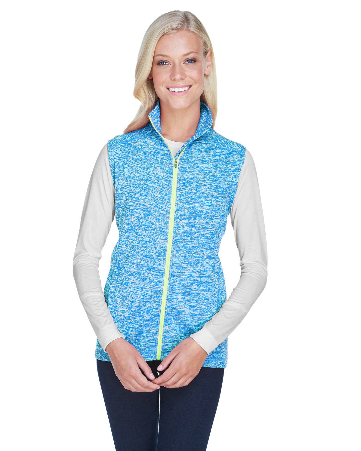 JA8625-J America-EL BLUE/ NEON GR-J America-Fleece Jackets-1