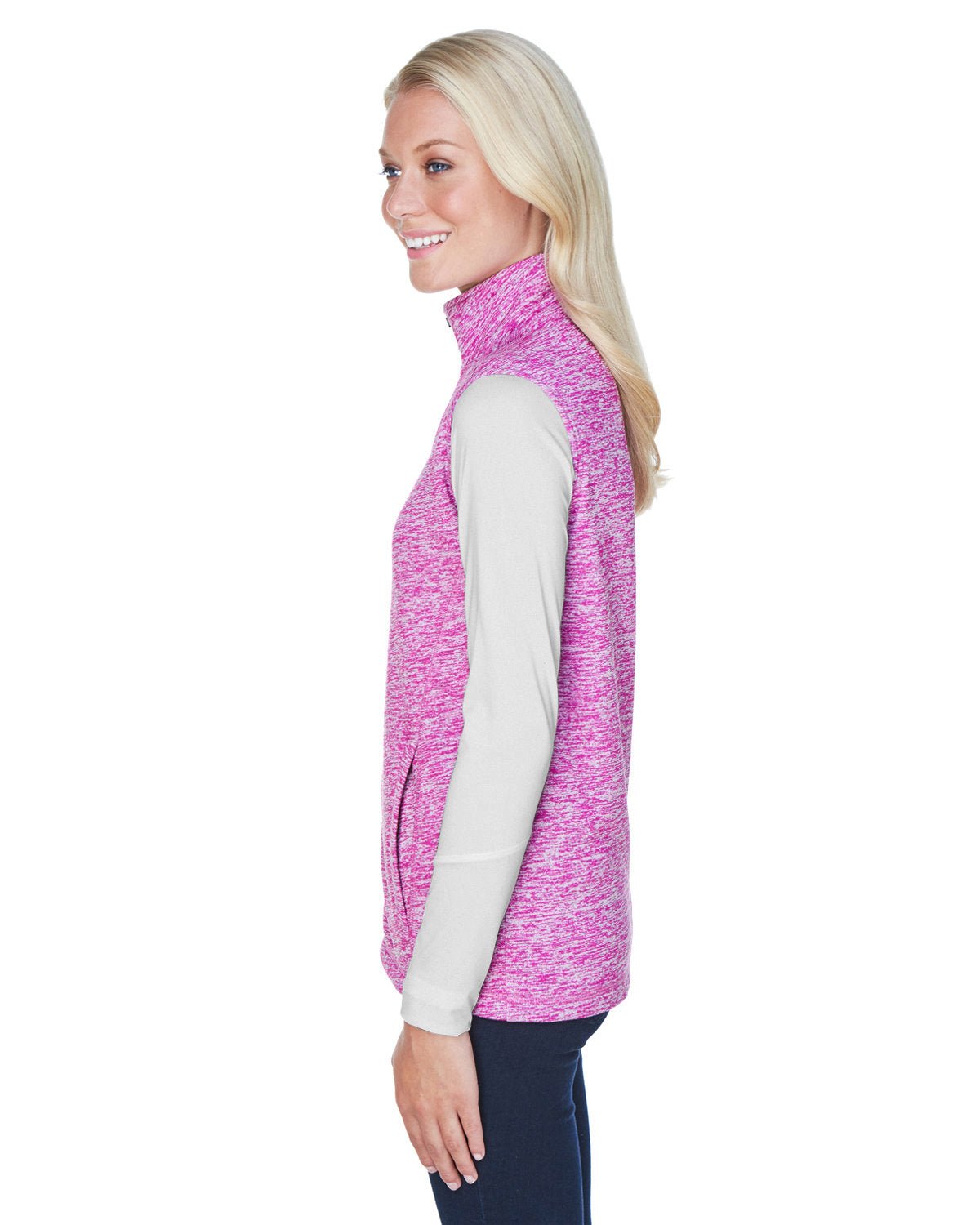 JA8625-J America-MAGENTA/ NEON YL-J America-Fleece Jackets-3