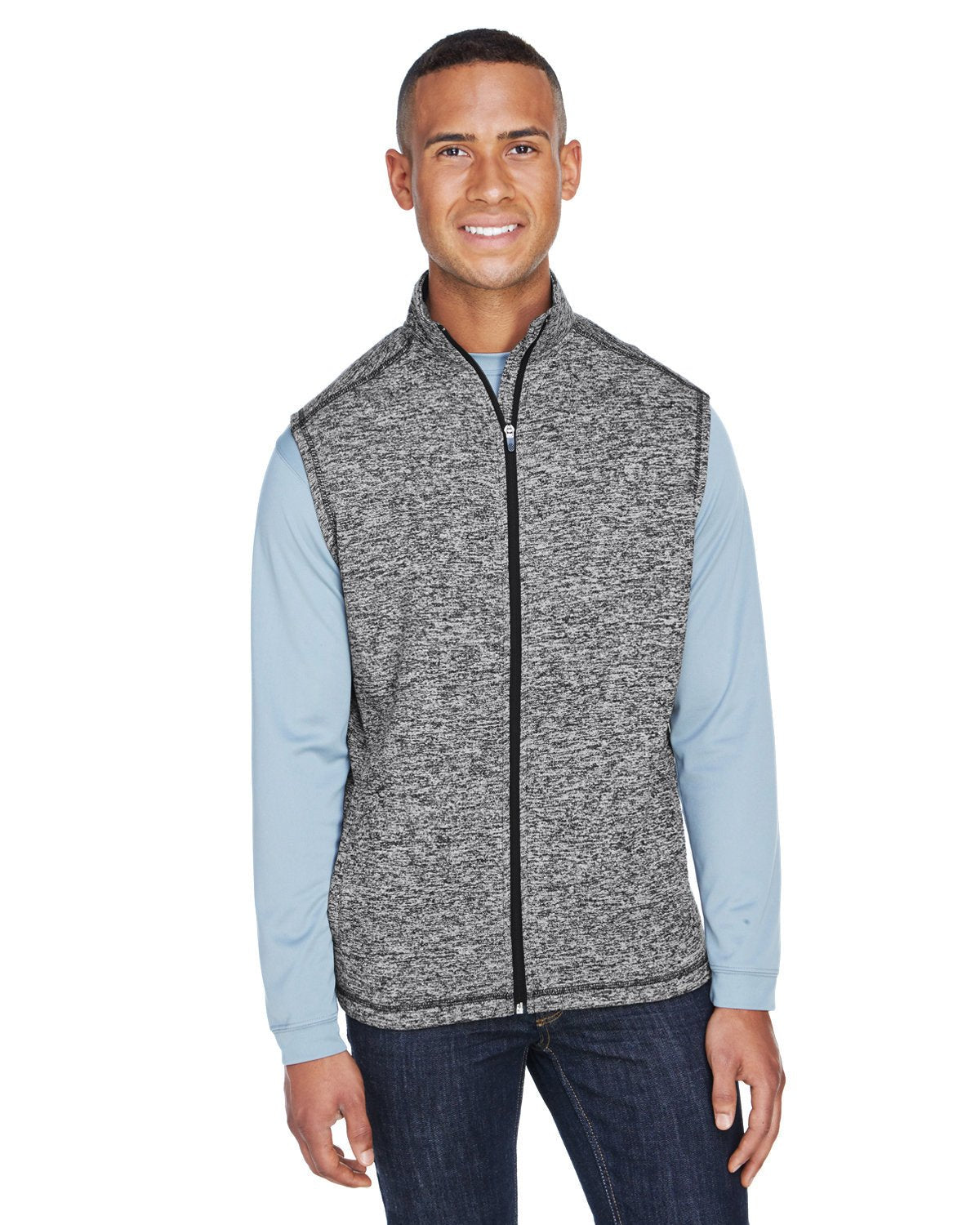 JA8631-J America-CHARCOAL FLECK-J America-Fleece Jackets-1