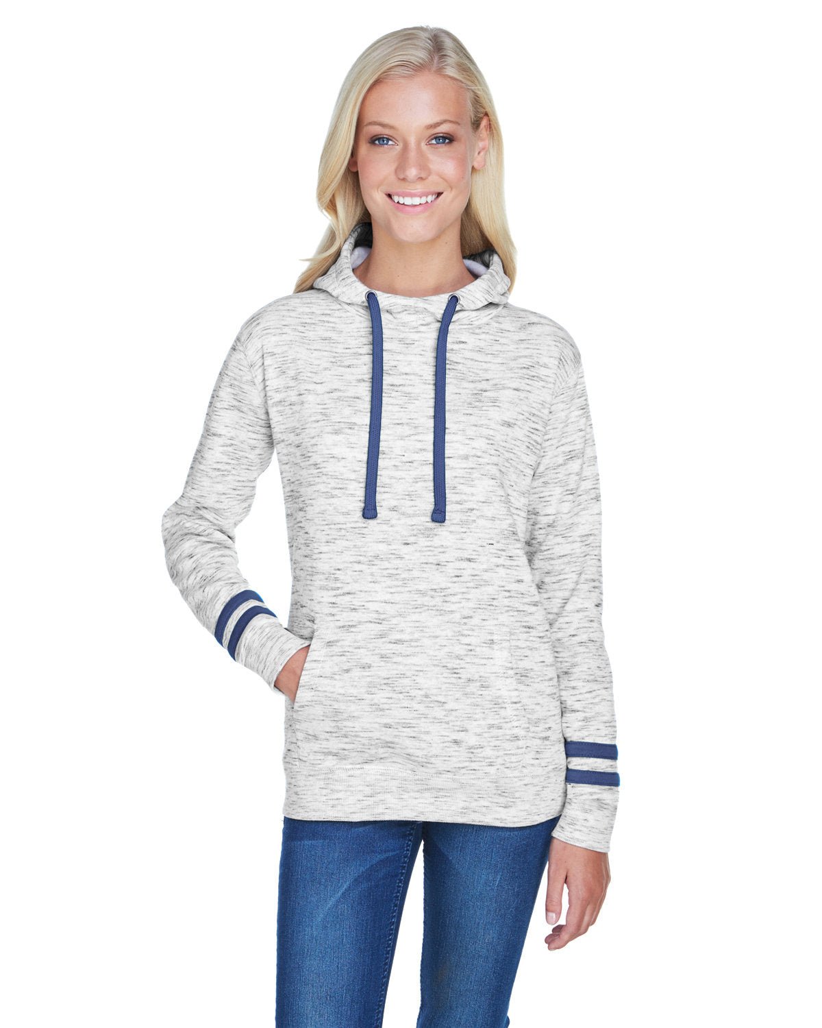 JA8674-J America-WHITE/ NAVY-J America-Sweatshirts-1