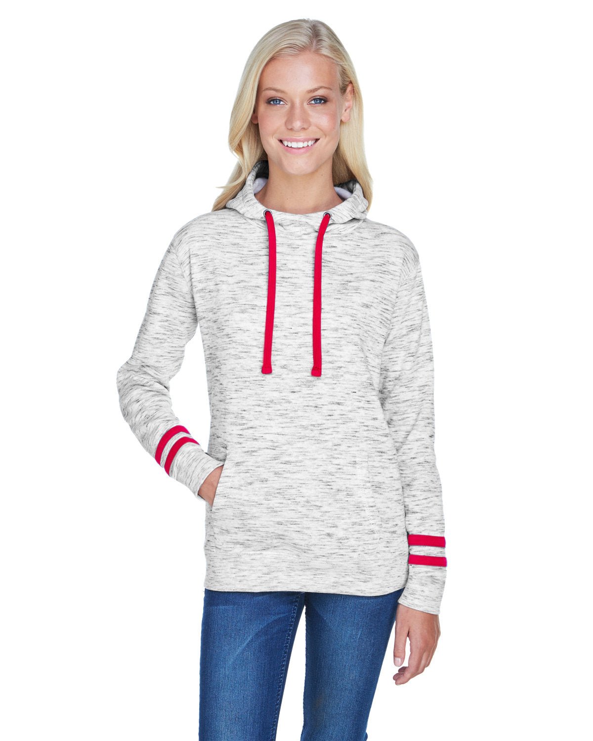 JA8674-J America-WHITE/ RED-J America-Sweatshirts-1