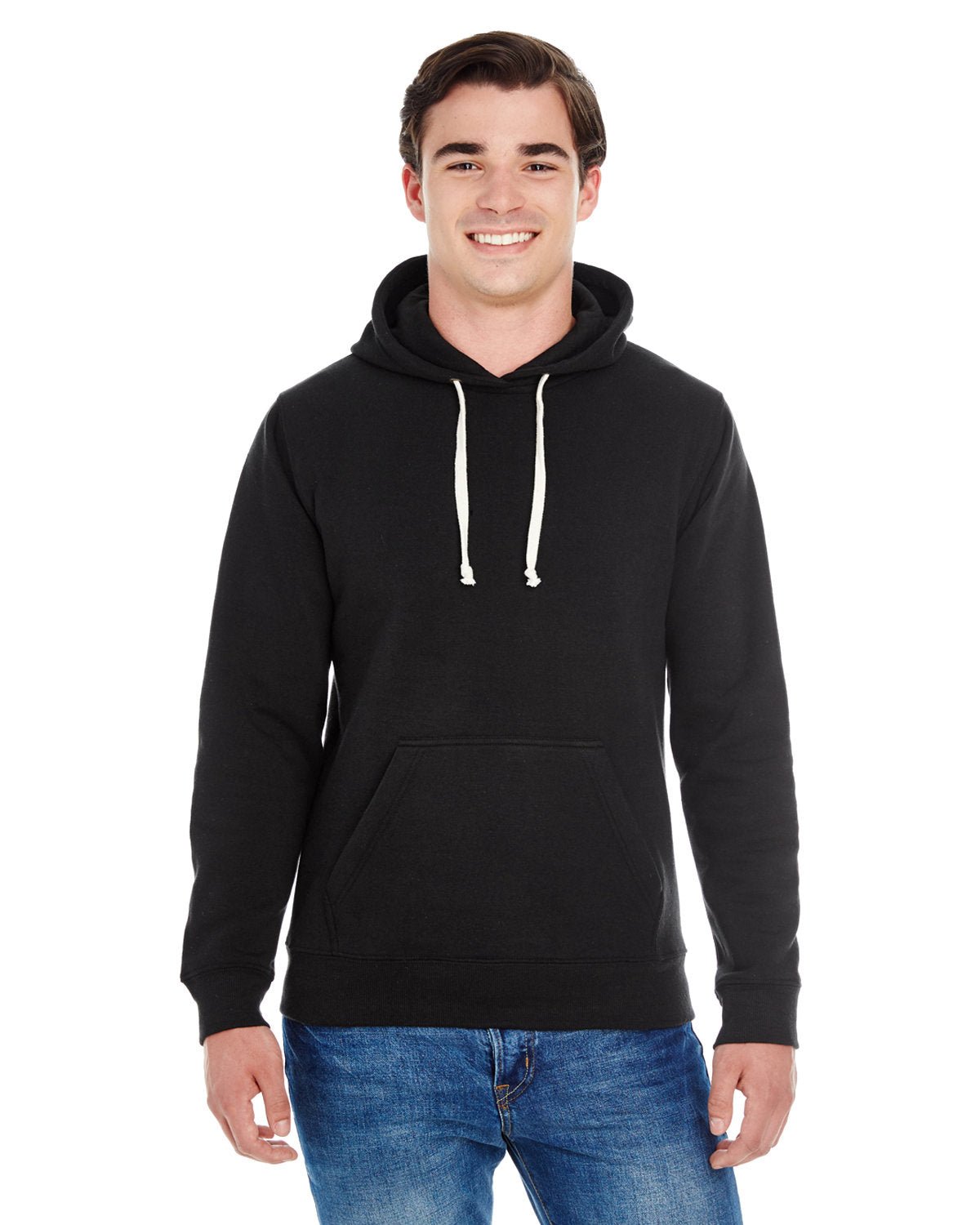 JA8871-J America-SOLID BLK TRBLND-J America-Sweatshirts-1