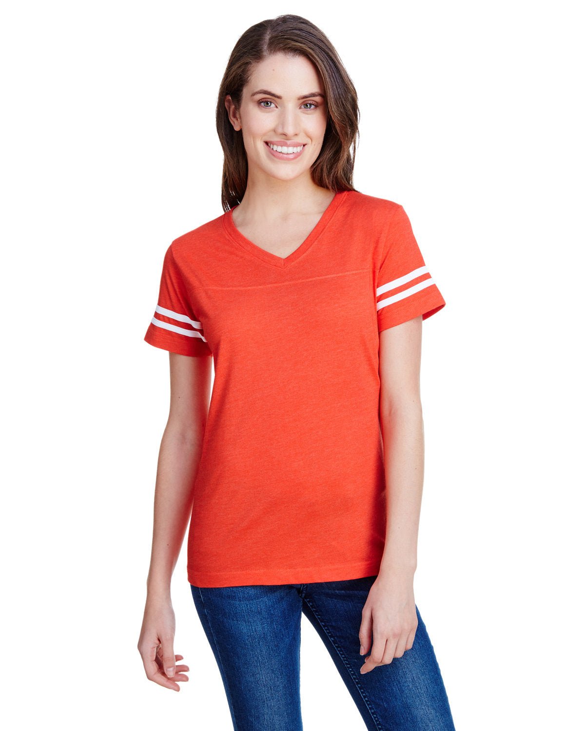 3537-LAT-VN ORANGE/ BD WH-LAT-T-Shirts-1