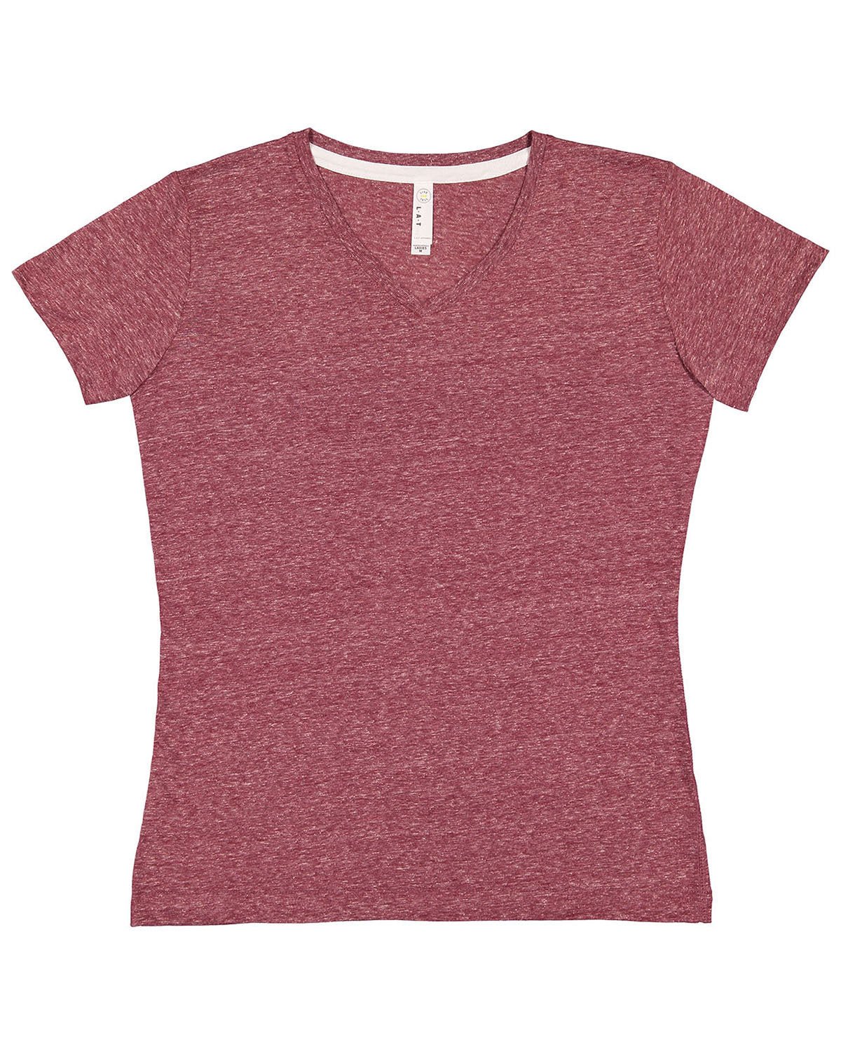 3591-LAT-BURGUNDY MELANGE-LAT-T-Shirts-1