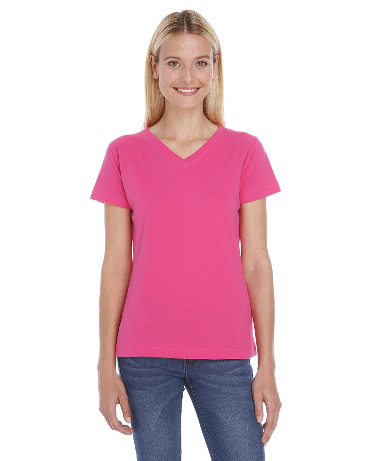 L-3587-LAT-HOT PINK-LAT-T-Shirts-1