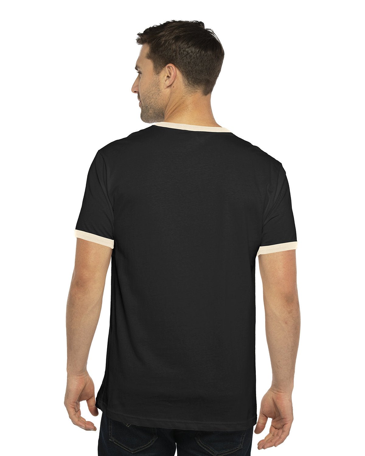 3604-Next Level Apparel-BLACK/ NATURAL-Next Level Apparel-T-Shirts-2
