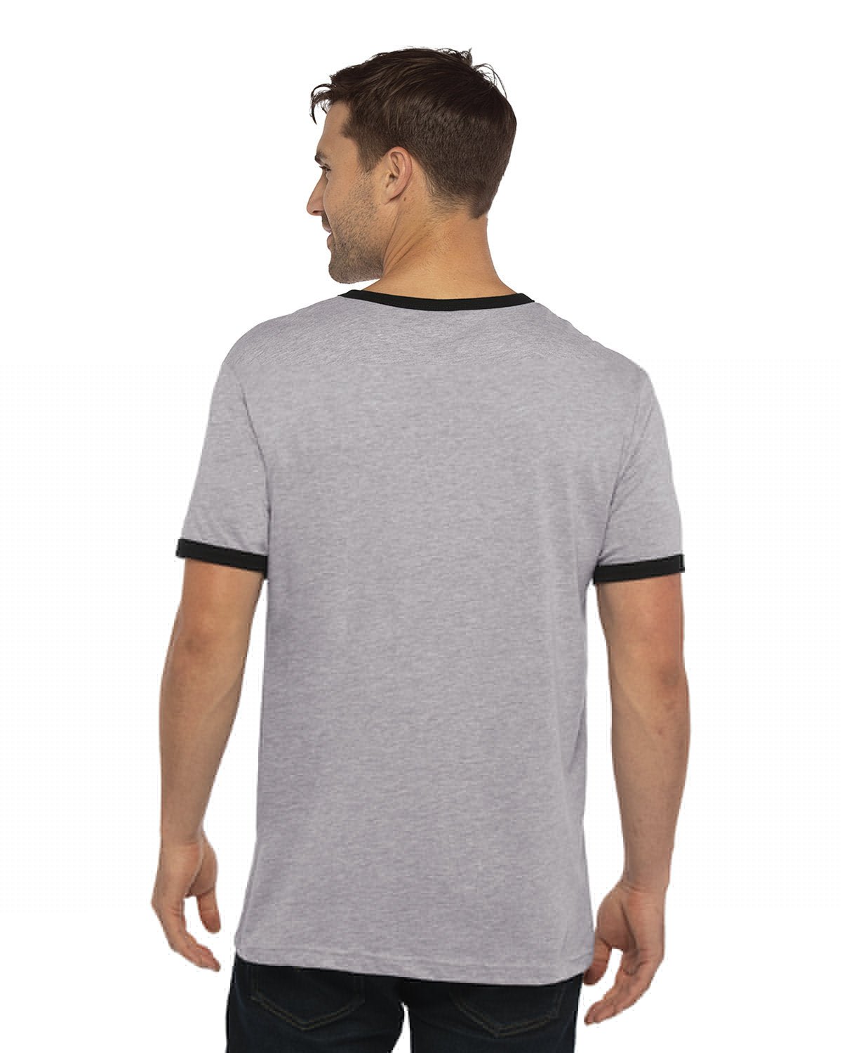 3604-Next Level Apparel-HTHR GRAY/ BLACK-Next Level Apparel-T-Shirts-2