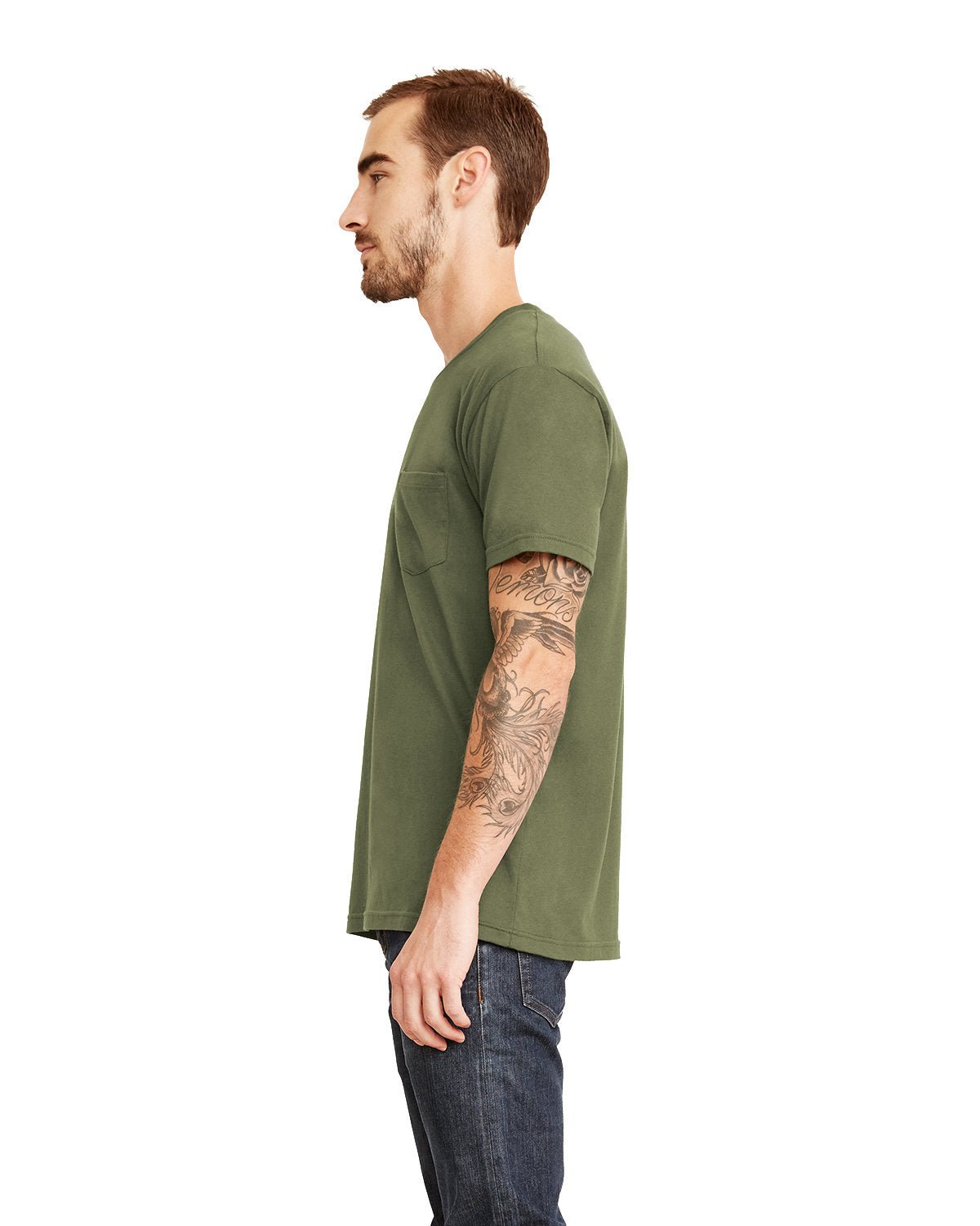 3605-Next Level Apparel-MILITARY GREEN-Next Level Apparel-T-Shirts-3