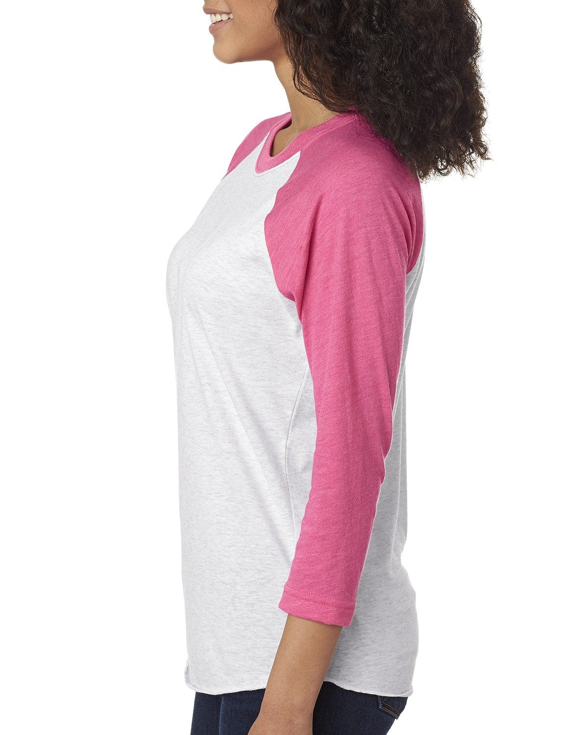 6051 - Next Level Apparel - VT PINK/ HTR WHT - Next Level Apparel - T - Shirts - 3