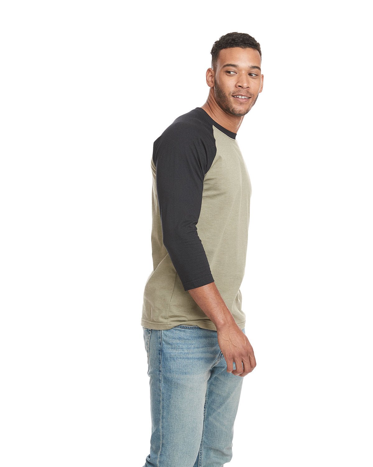 6251-Next Level Apparel-BLACK/ OLIVE-Next Level Apparel-T-Shirts-3