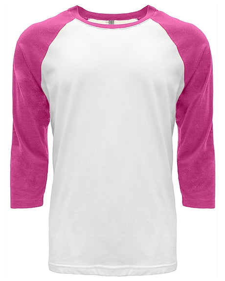 6251-Next Level Apparel-HOT PINK/ WHITE-Next Level Apparel-T-Shirts-1