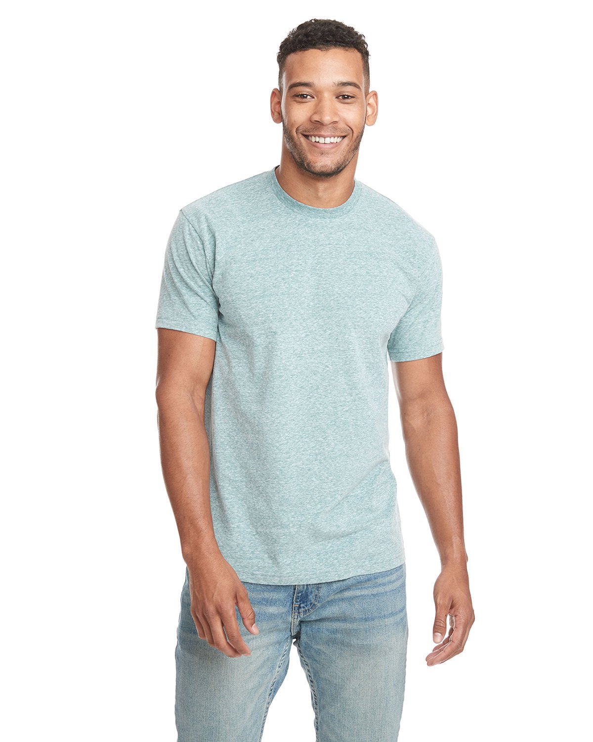 6407-Next Level Apparel-SNOW HTHR GREEN-Next Level Apparel-T-Shirts-1