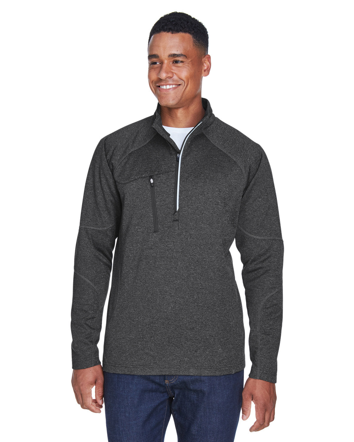 88175-North End-CARBON HEATHER-North End-Fleece Jackets-1