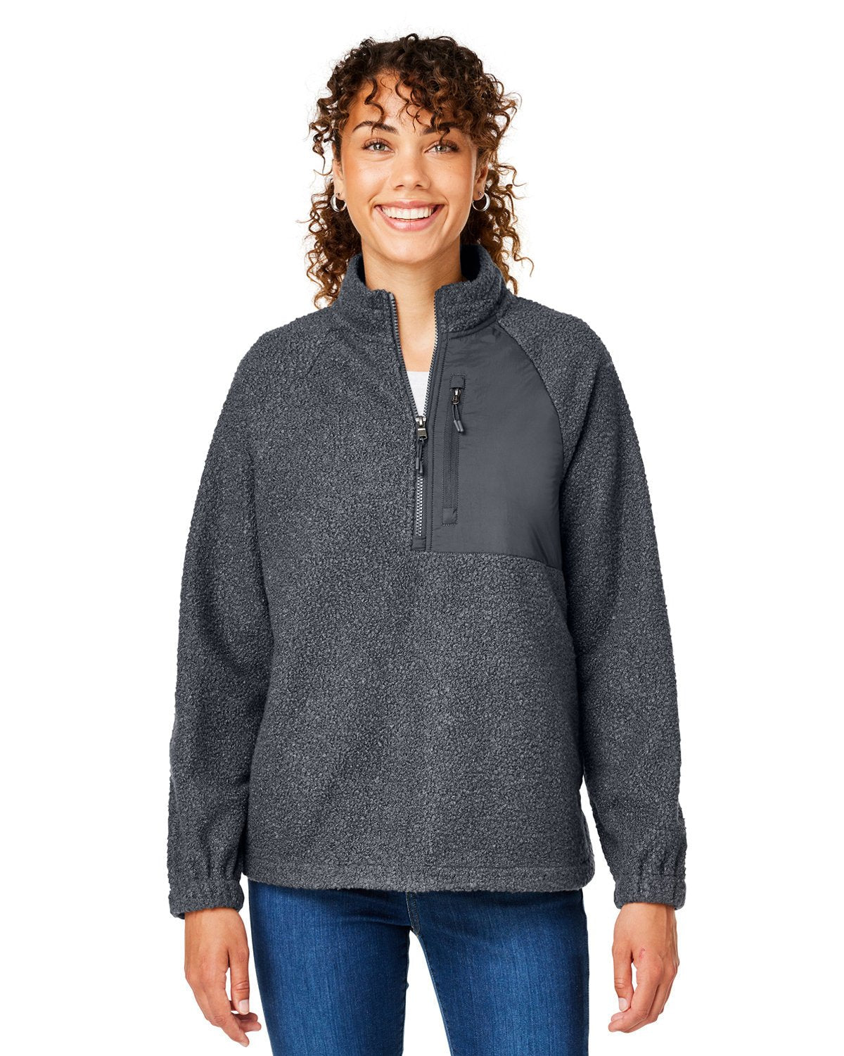 NE713W-North End-CARBON/ CARBON-North End-Fleece Jackets-1