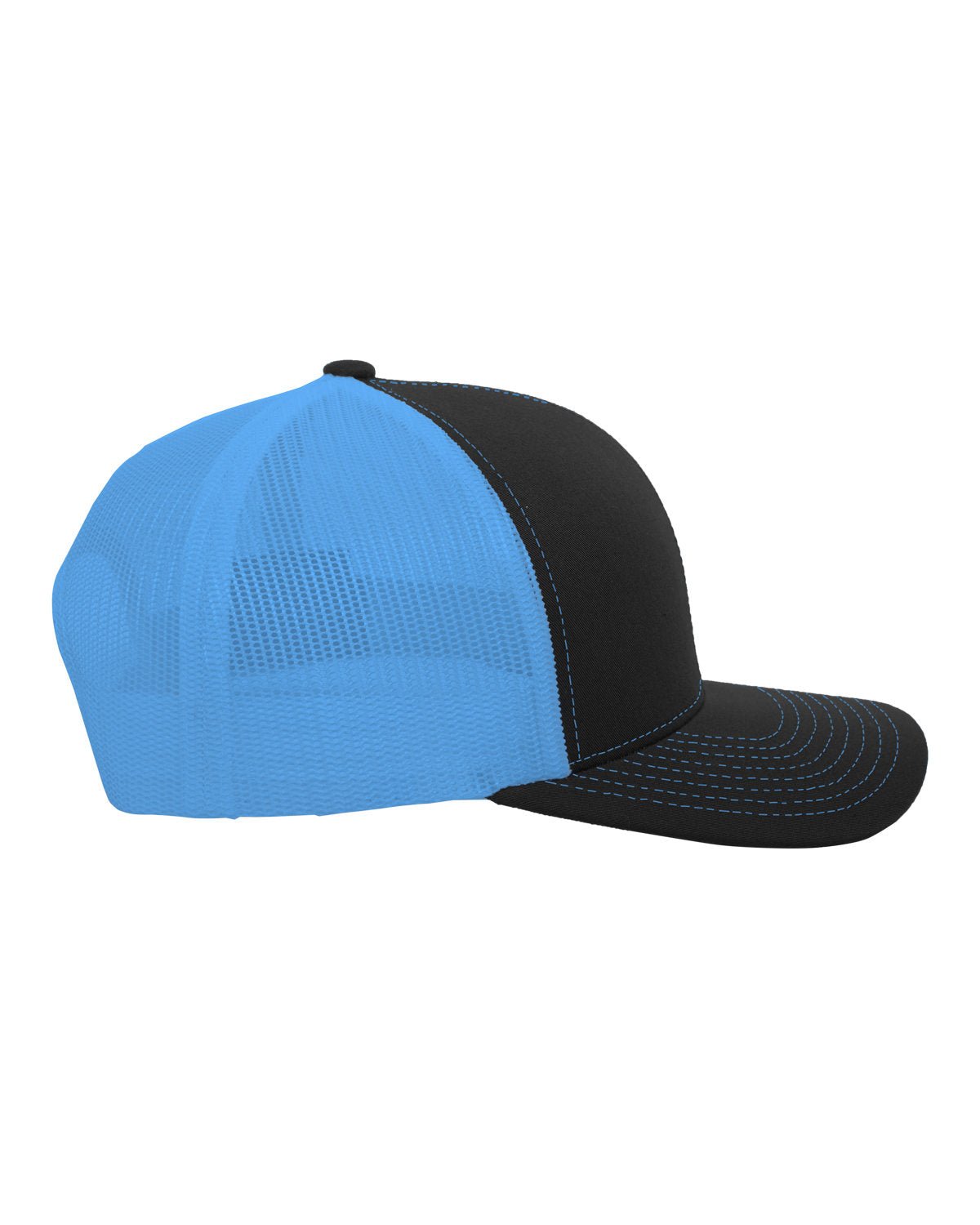 104C-Pacific Headwear-BLACK/ NEON BLUE-Pacific Headwear-Headwear-3