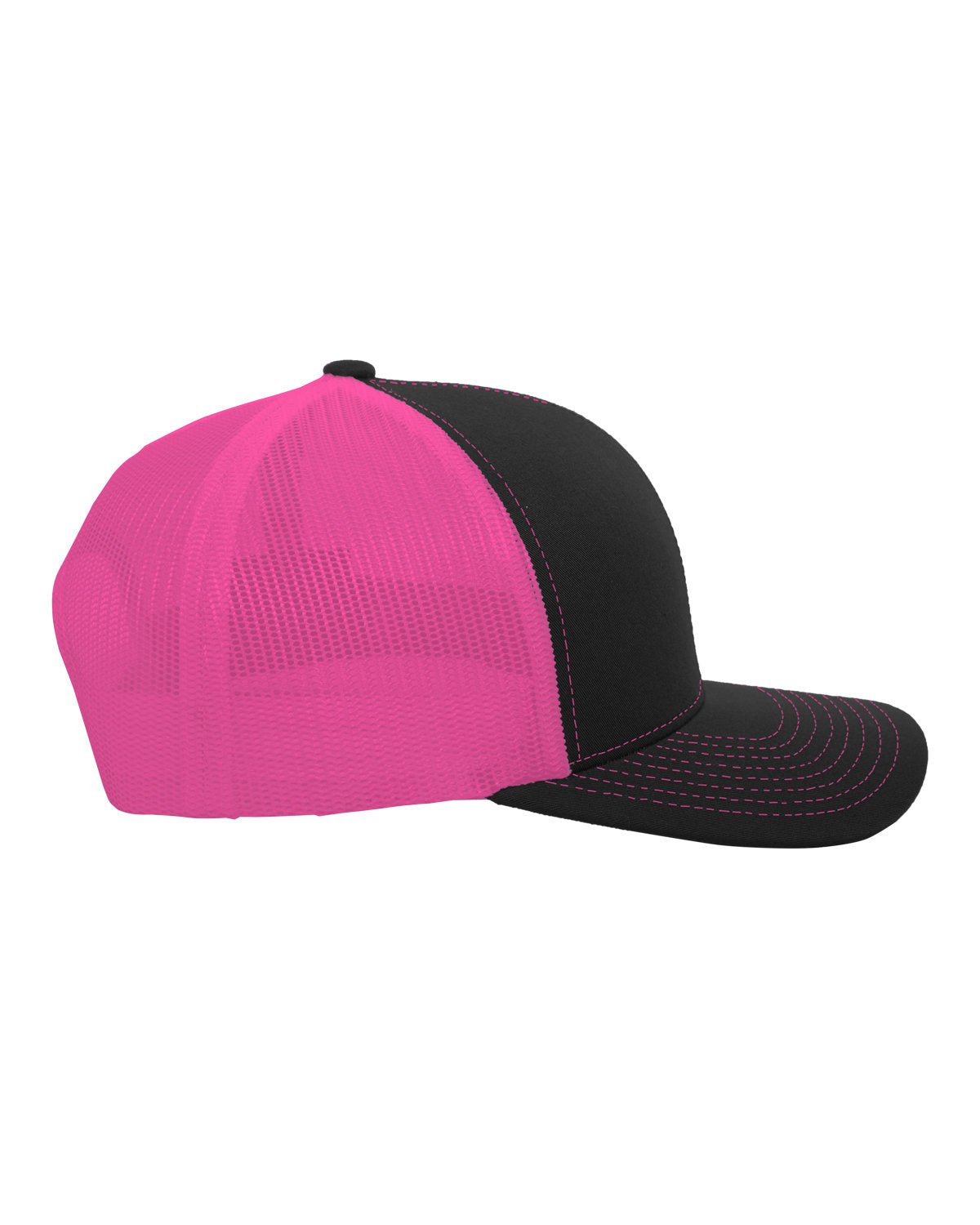 104C-Pacific Headwear-BLACK/ PINK-Pacific Headwear-Headwear-3