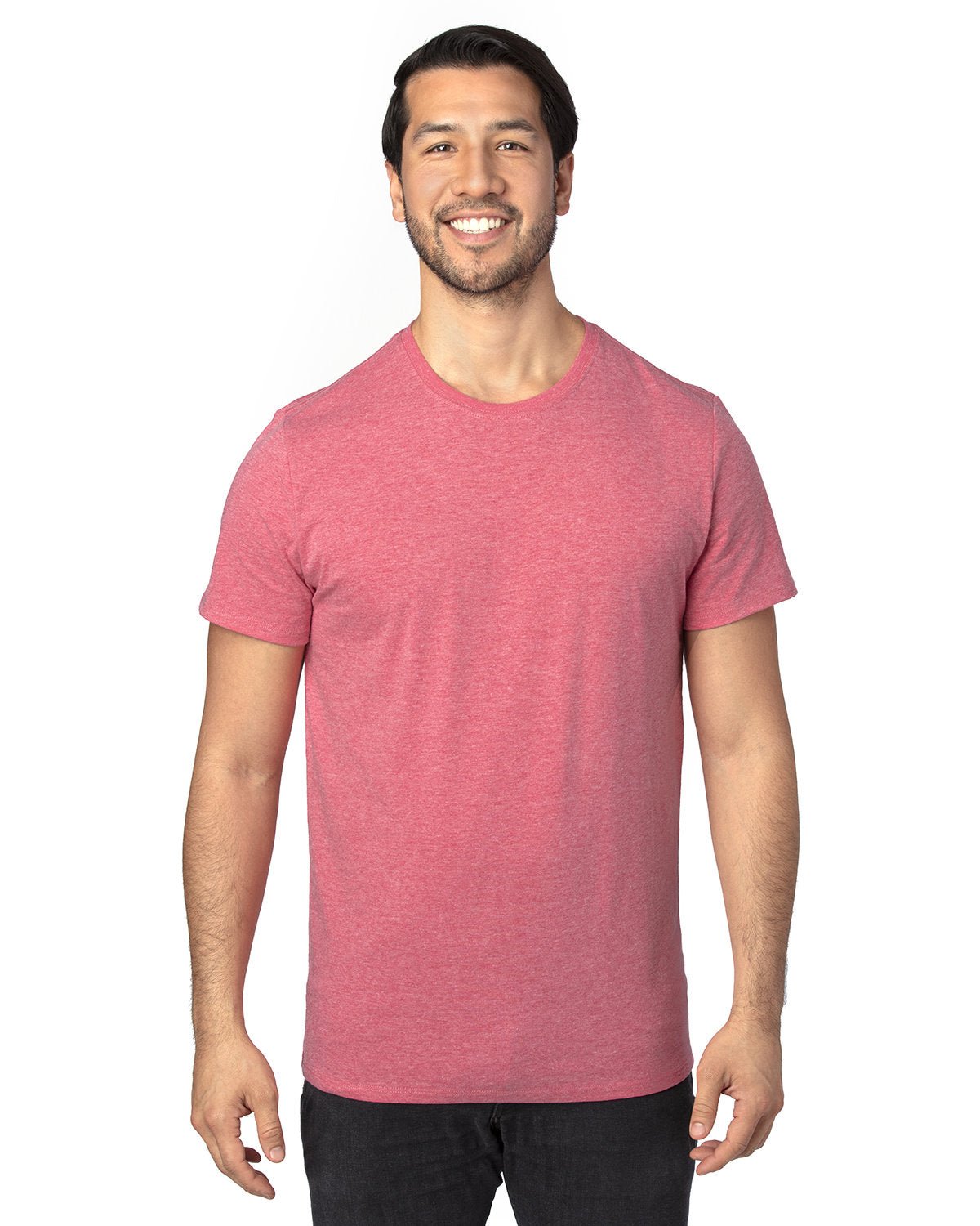 100A-Threadfast Apparel-RED HEATHER-Threadfast Apparel-T-Shirts-1