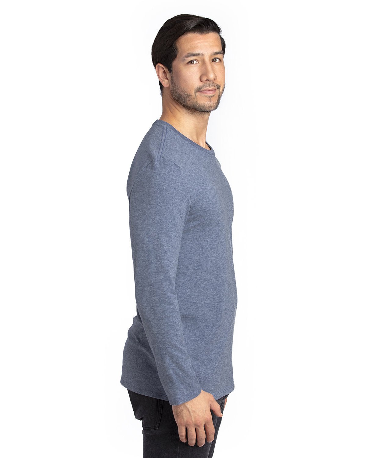 100LS-Threadfast Apparel-NAVY HEATHER-Threadfast Apparel-T-Shirts-3