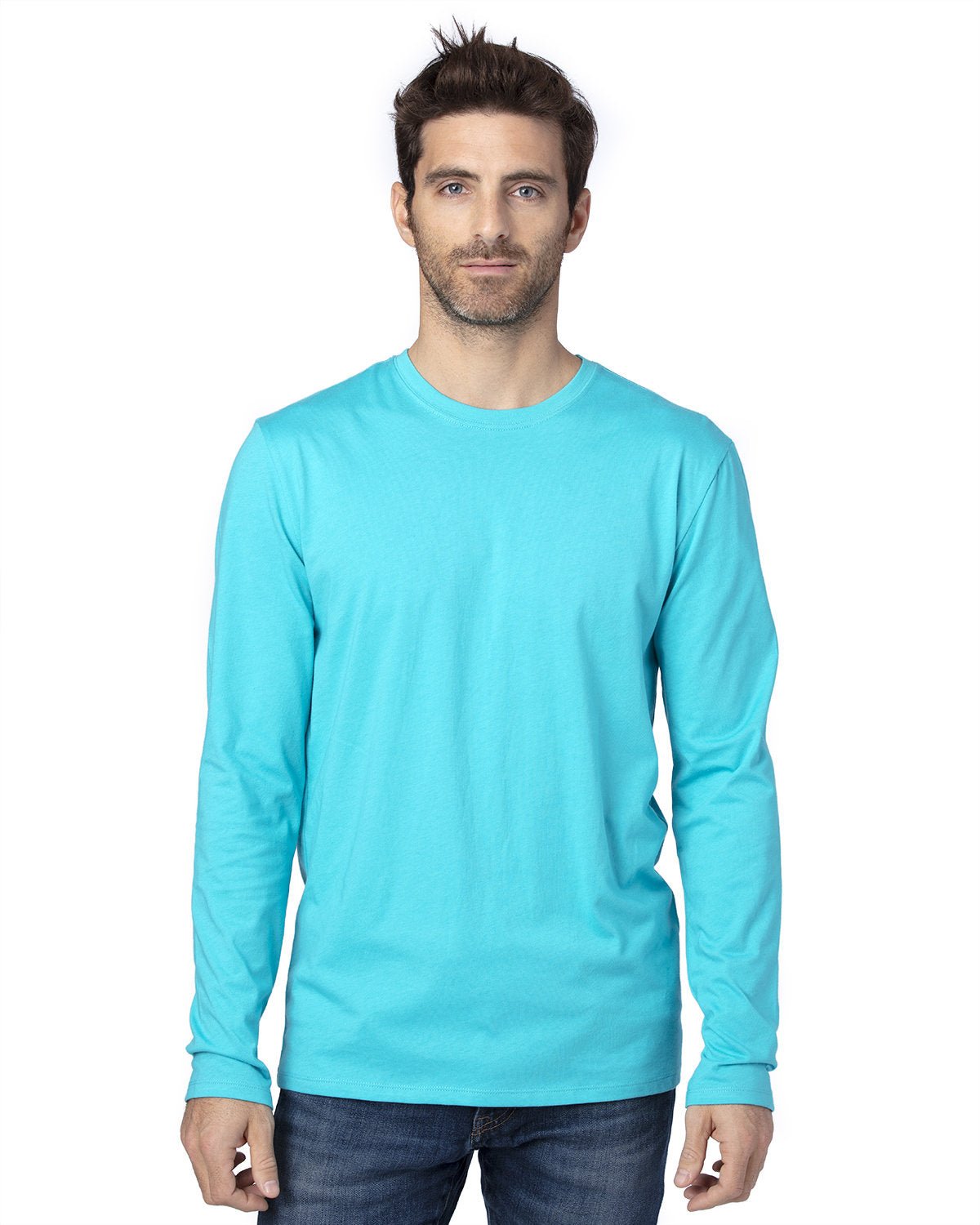 100LS-Threadfast Apparel-PACIFIC BLUE-Threadfast Apparel-T-Shirts-1