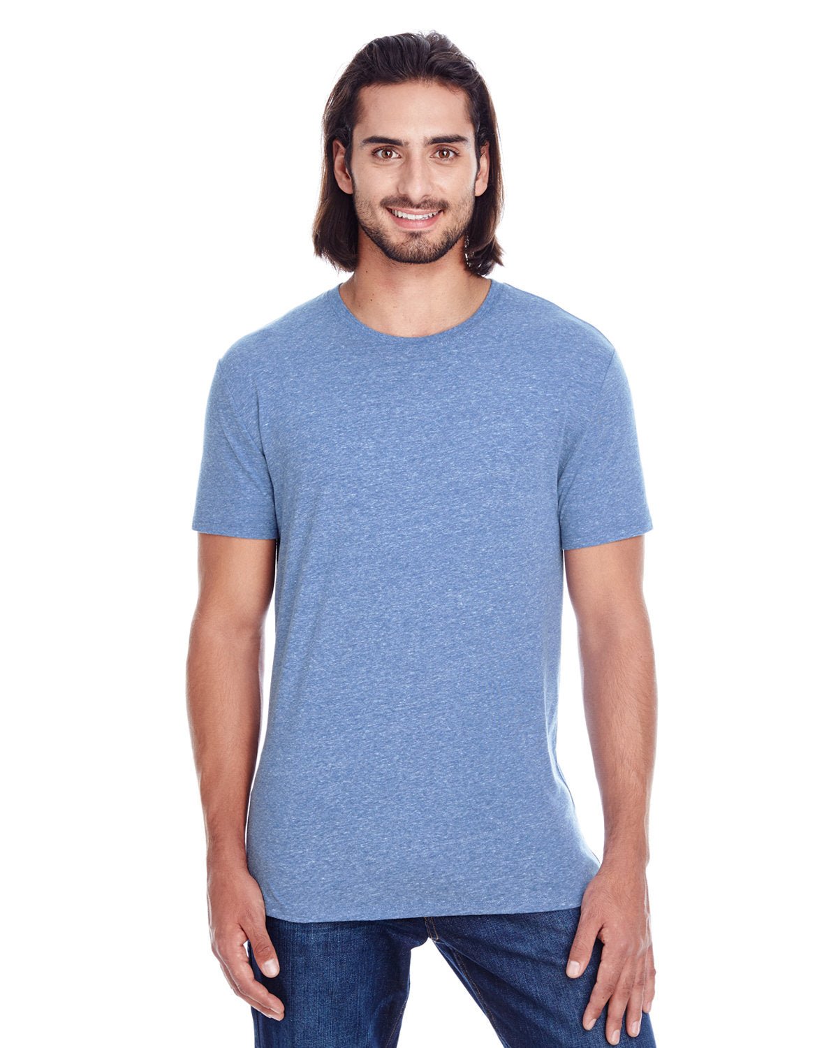 102A-Threadfast Apparel-NAVY TRIBLEND-Threadfast Apparel-T-Shirts-1