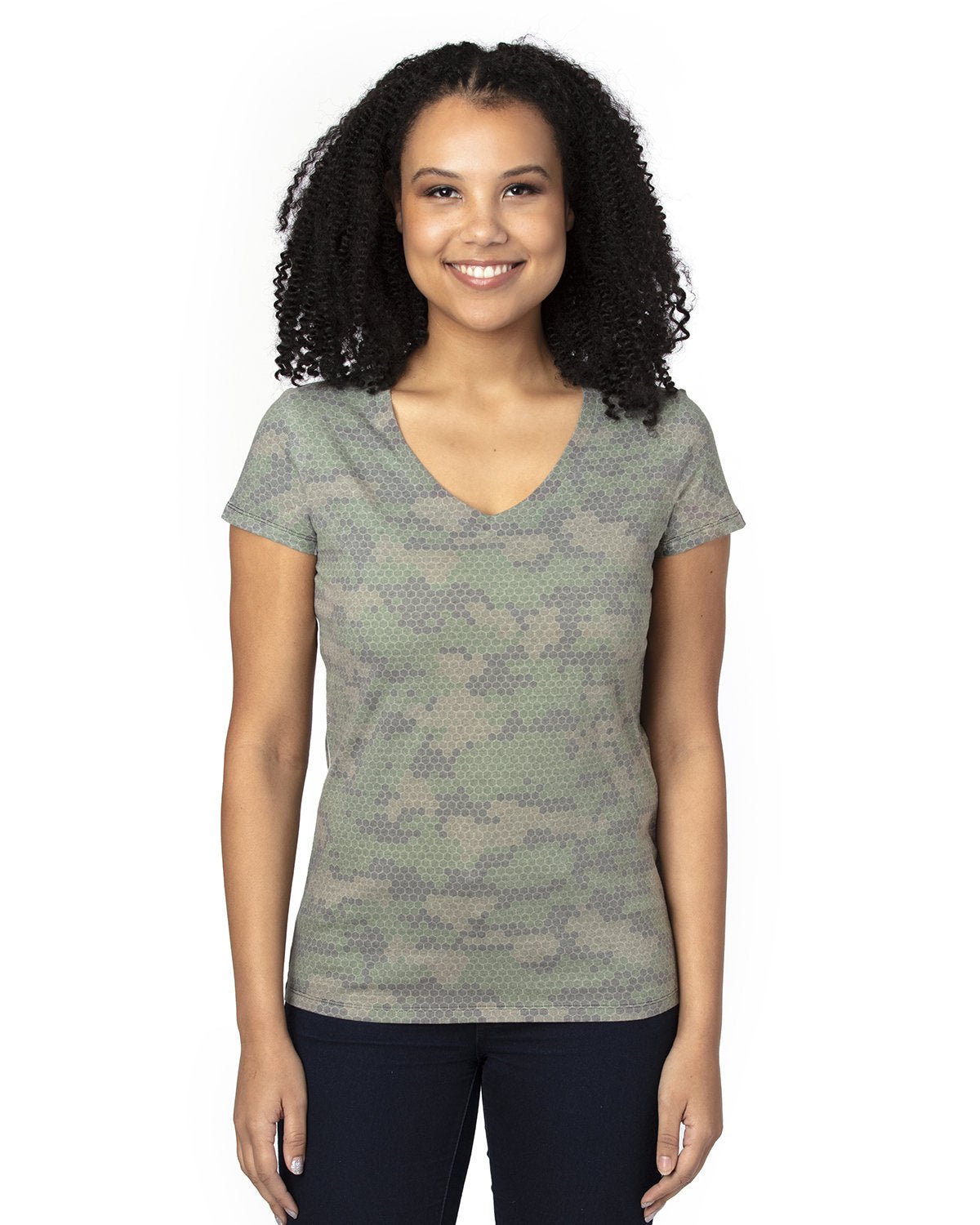 200RV-Threadfast Apparel-GREEN HEX CAMO-Threadfast Apparel-T-Shirts-1