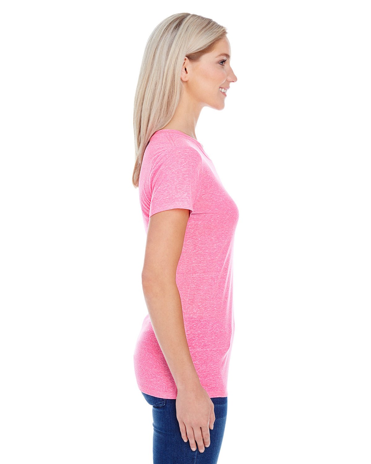 202A-Threadfast Apparel-NEON PINK TRIBLD-Threadfast Apparel-T-Shirts-3