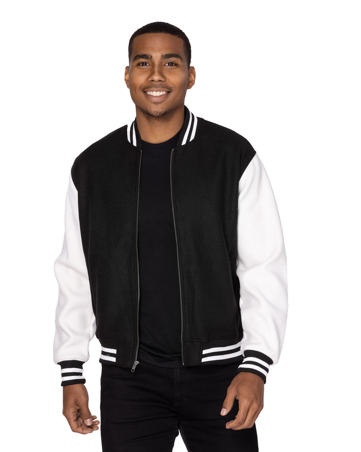 364J-Threadfast Apparel-BLACK/ WHITE-Threadfast Apparel-Outerwear-1