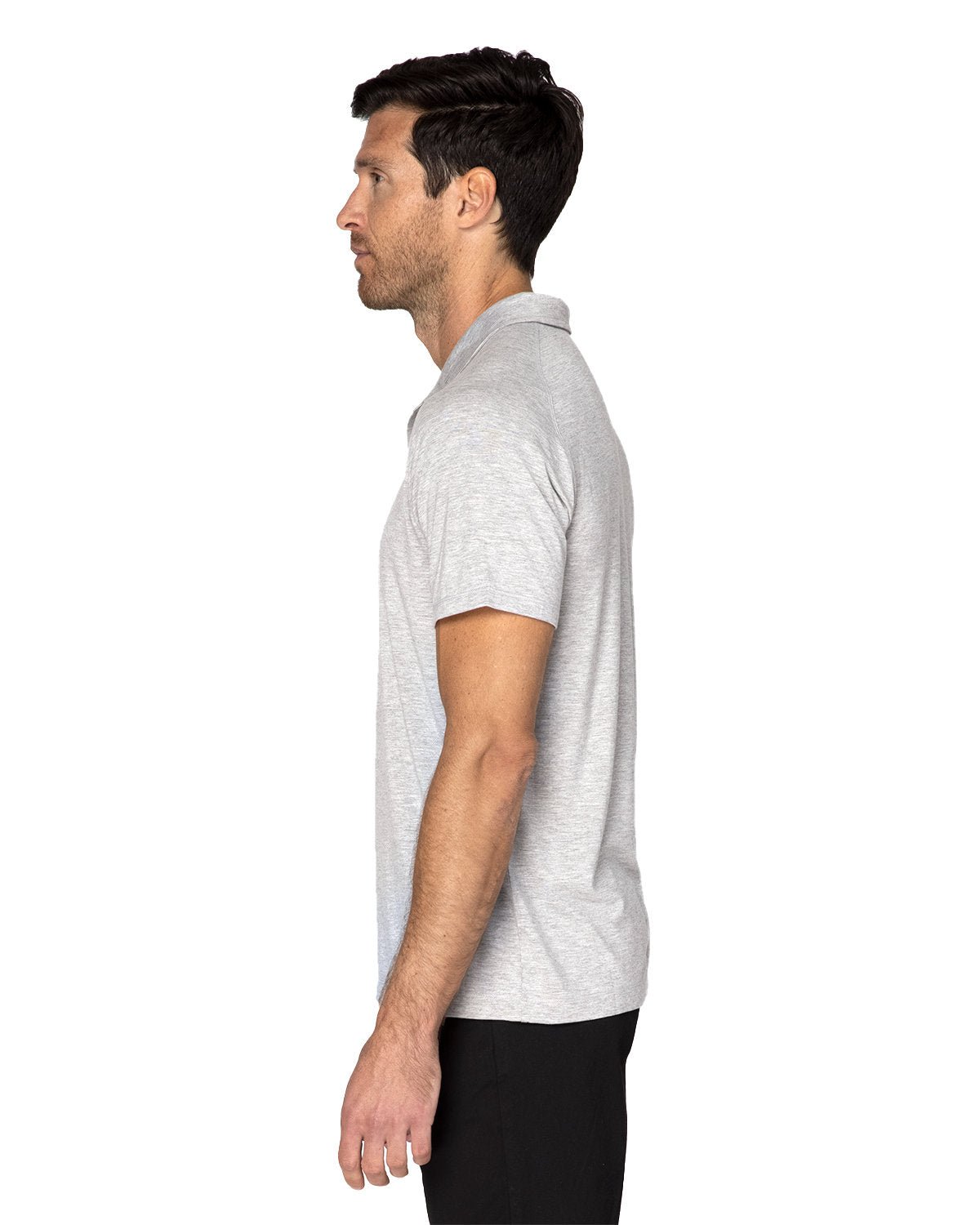 382PL-Threadfast Apparel-HEATHER GREY-Threadfast Apparel-Polos-3