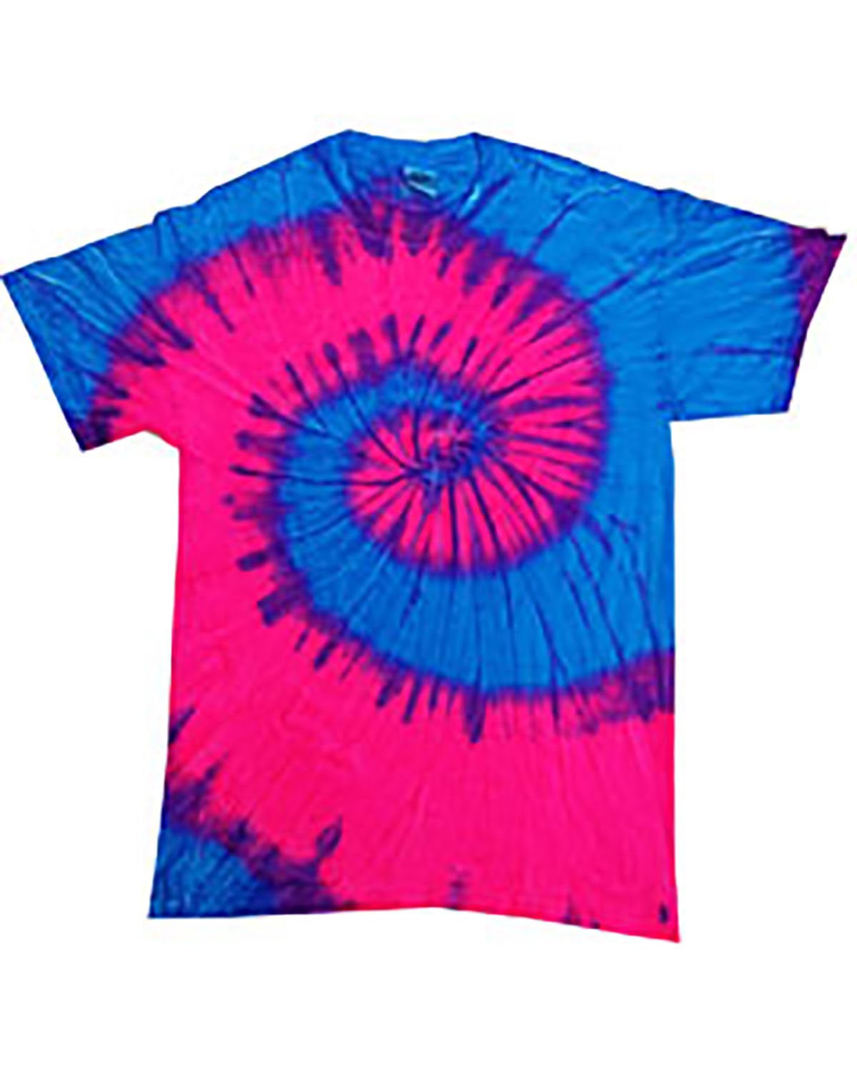 CD100Y-Tie-Dye-FLO BLUE/ PINK-Tie-Dye-T-Shirts-1