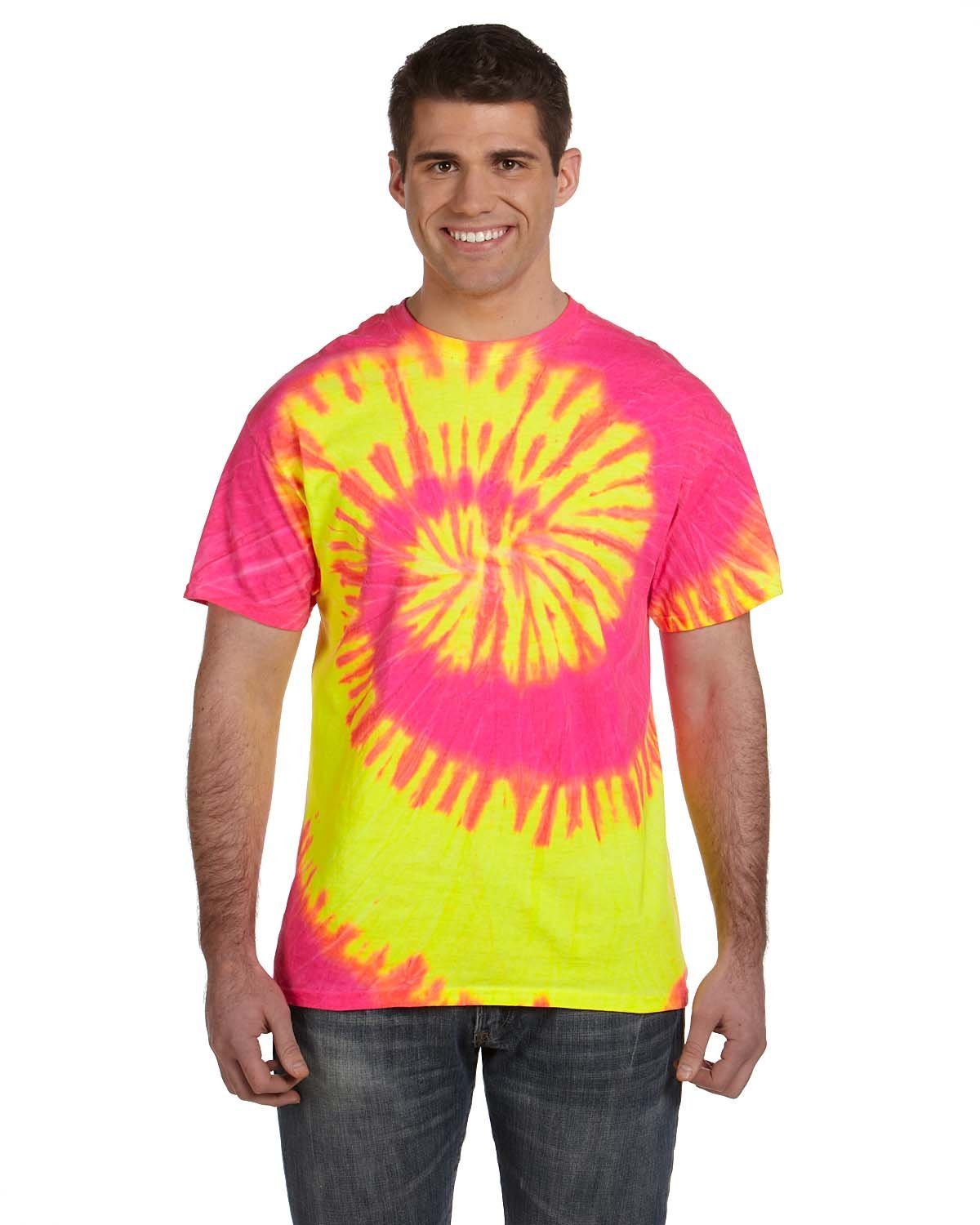 CD100Y-Tie-Dye-FLRESCENT SWIRL-Tie-Dye-T-Shirts-1