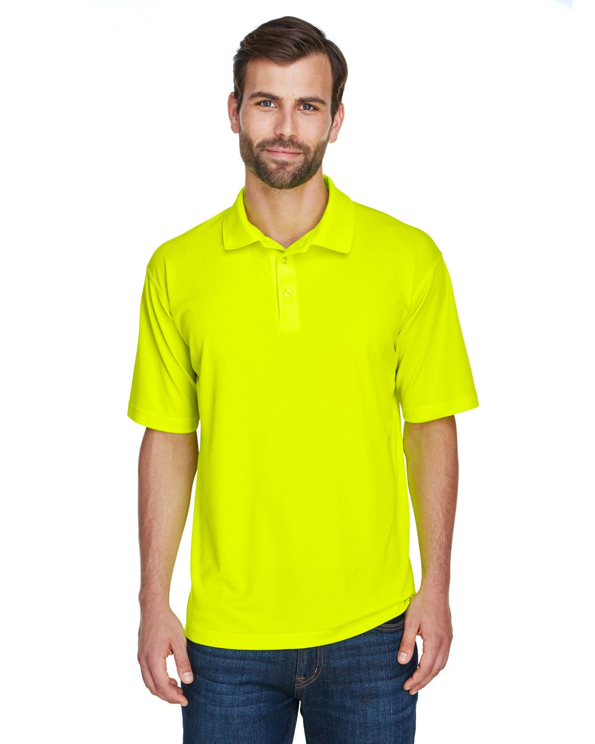 8210-UltraClub-BRIGHT YELLOW-UltraClub-Polos-1