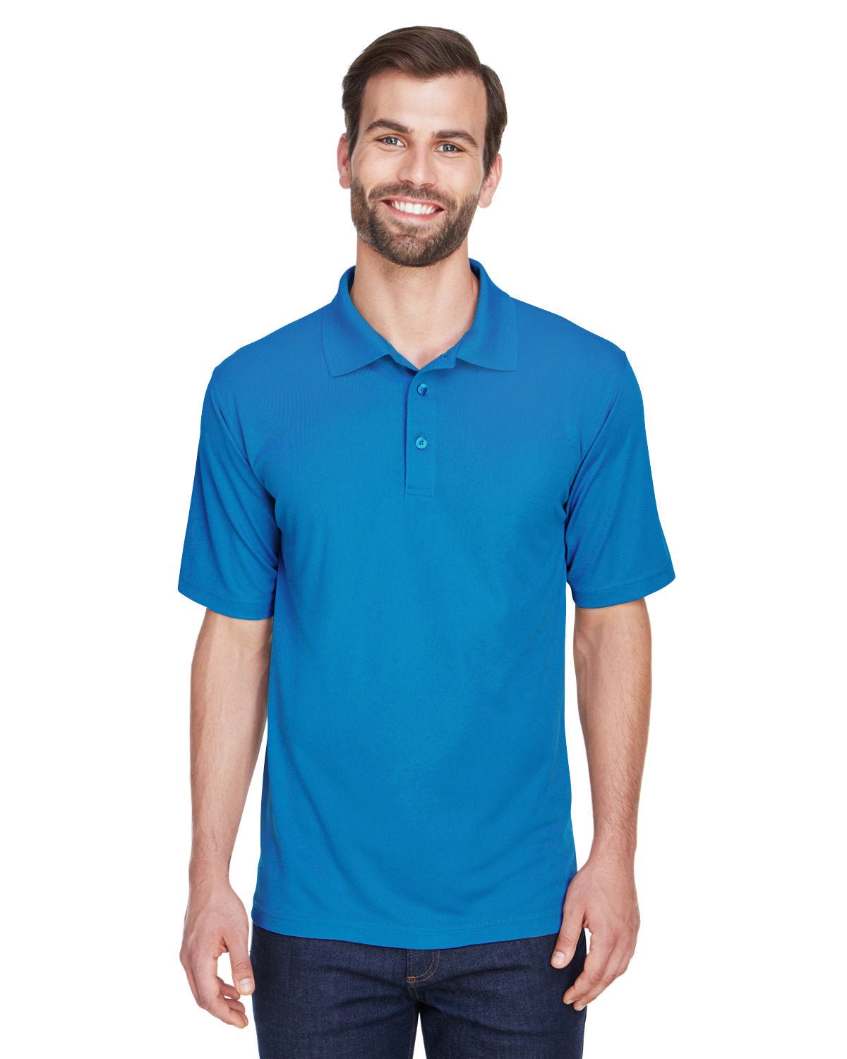 8210-UltraClub-PACIFIC BLUE-UltraClub-Polos-1