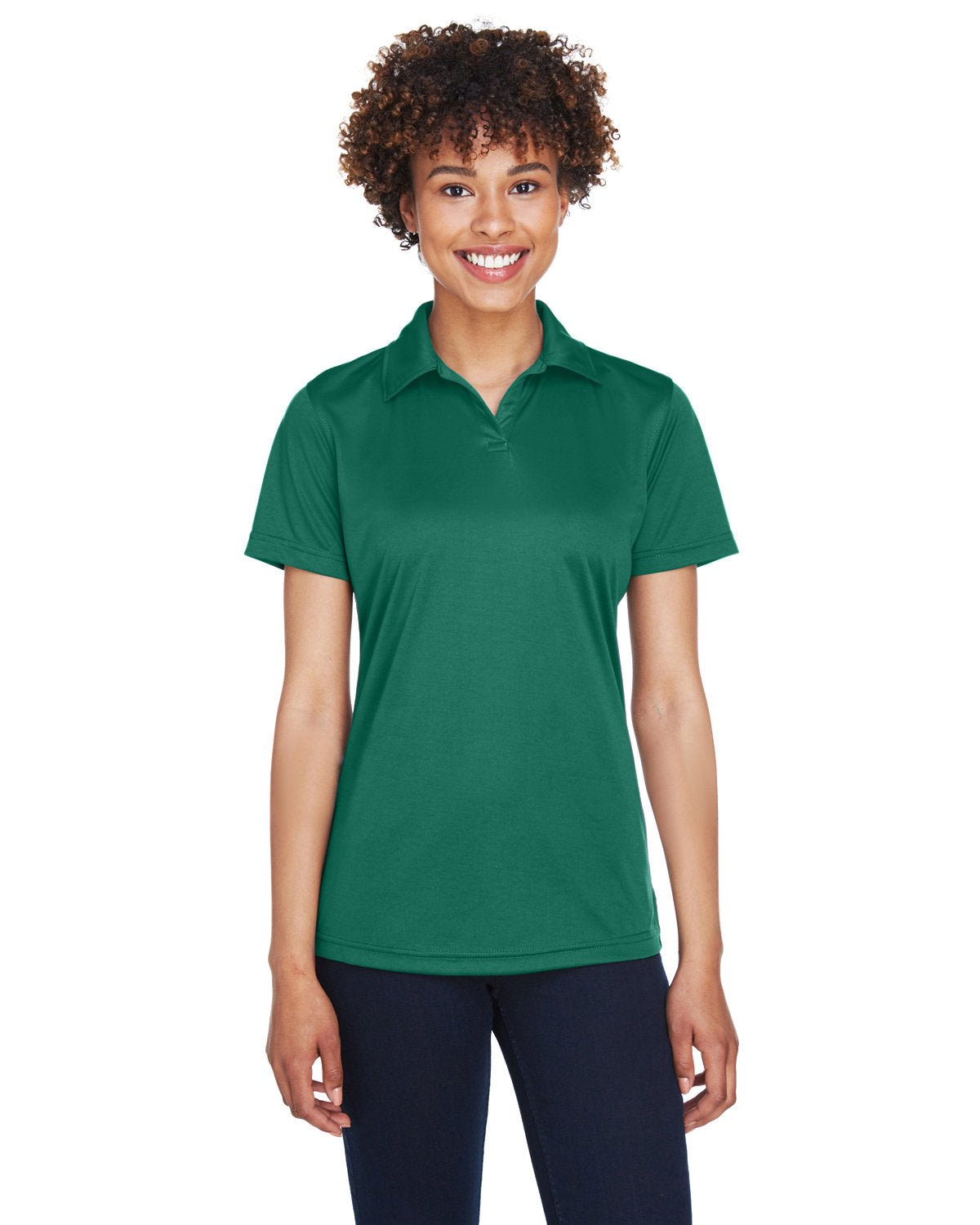 8425L-UltraClub-FOREST GREEN-UltraClub-Polos-1