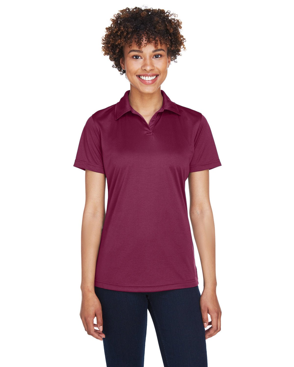 8425L-UltraClub-MAROON-UltraClub-Polos-1