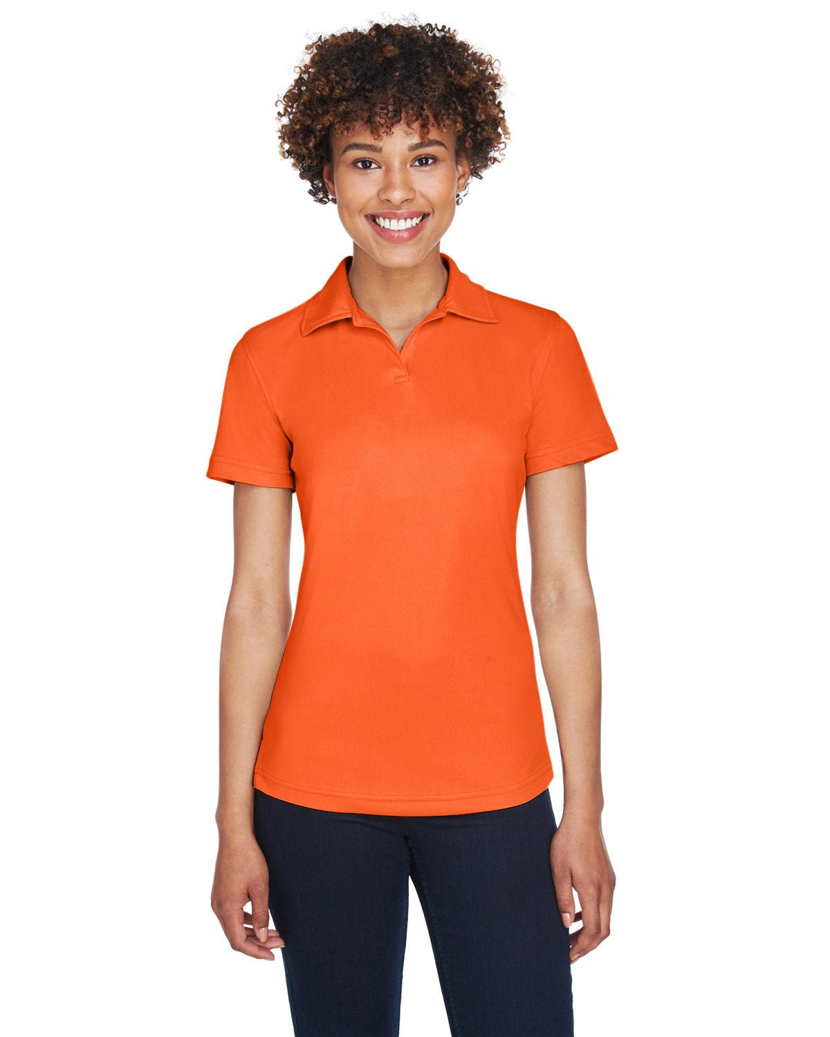 8425L-UltraClub-ORANGE-UltraClub-Polos-1