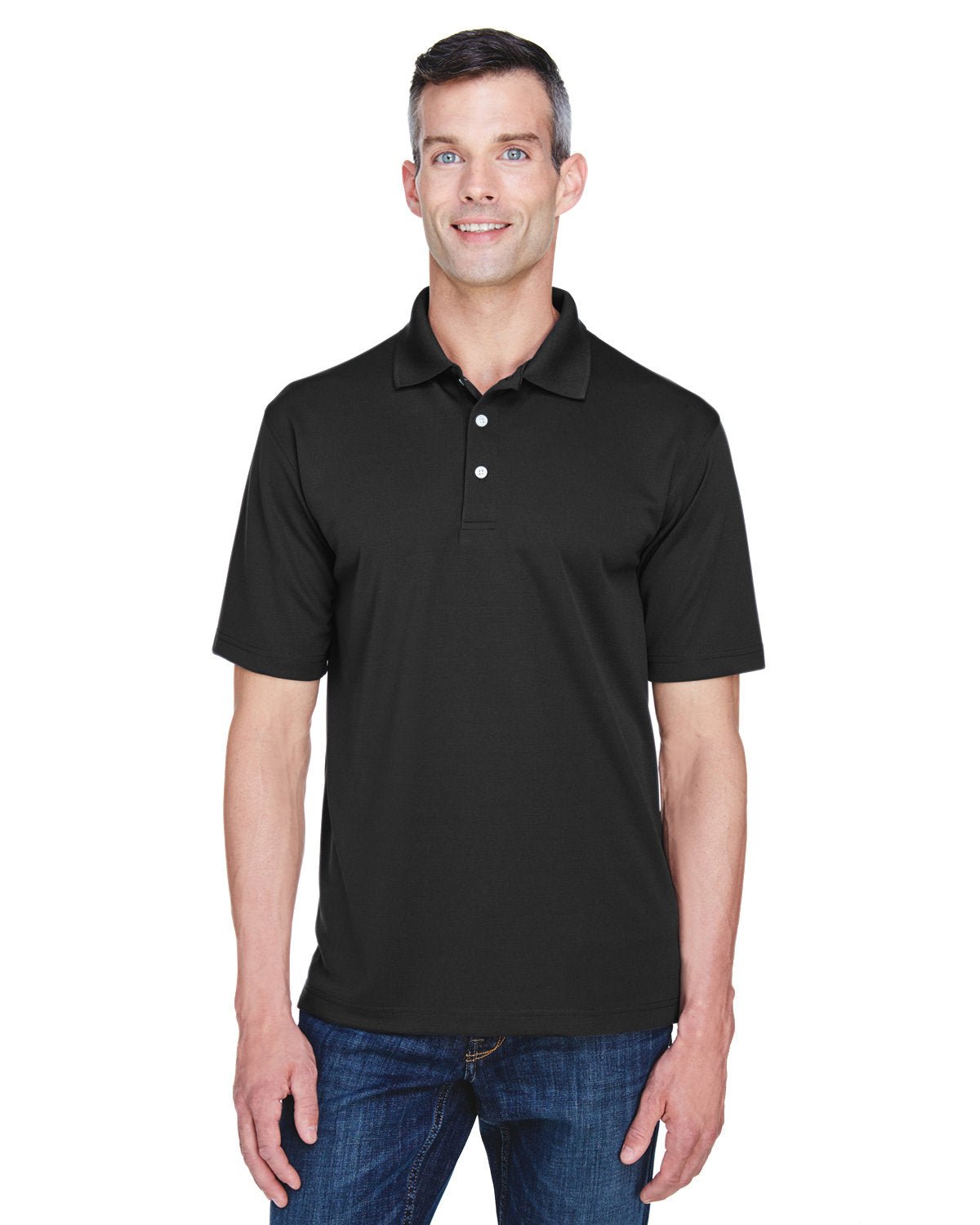 8445-UltraClub-BLACK-UltraClub-Polos-1