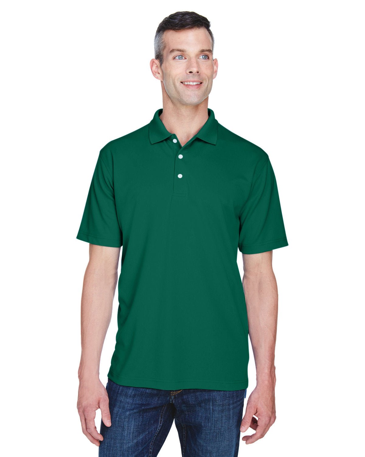 8445-UltraClub-FOREST GREEN-UltraClub-Polos-1