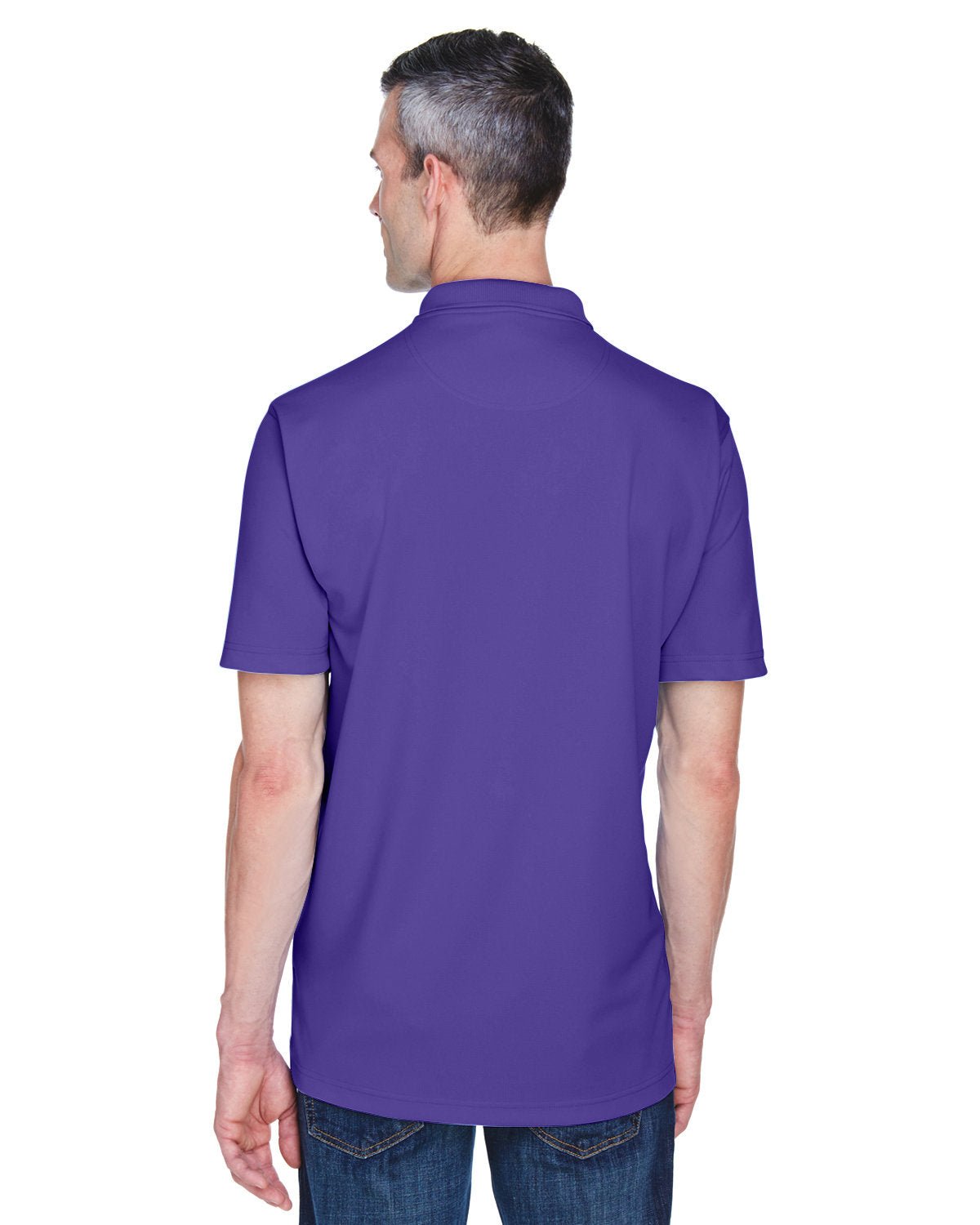 UltraClub 8445 Men s Cool Dry Stain Release Performance Polo Purple XL