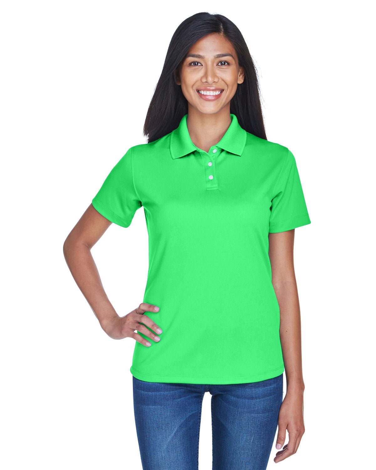 8445L-UltraClub-COOL GREEN-UltraClub-Polos-1