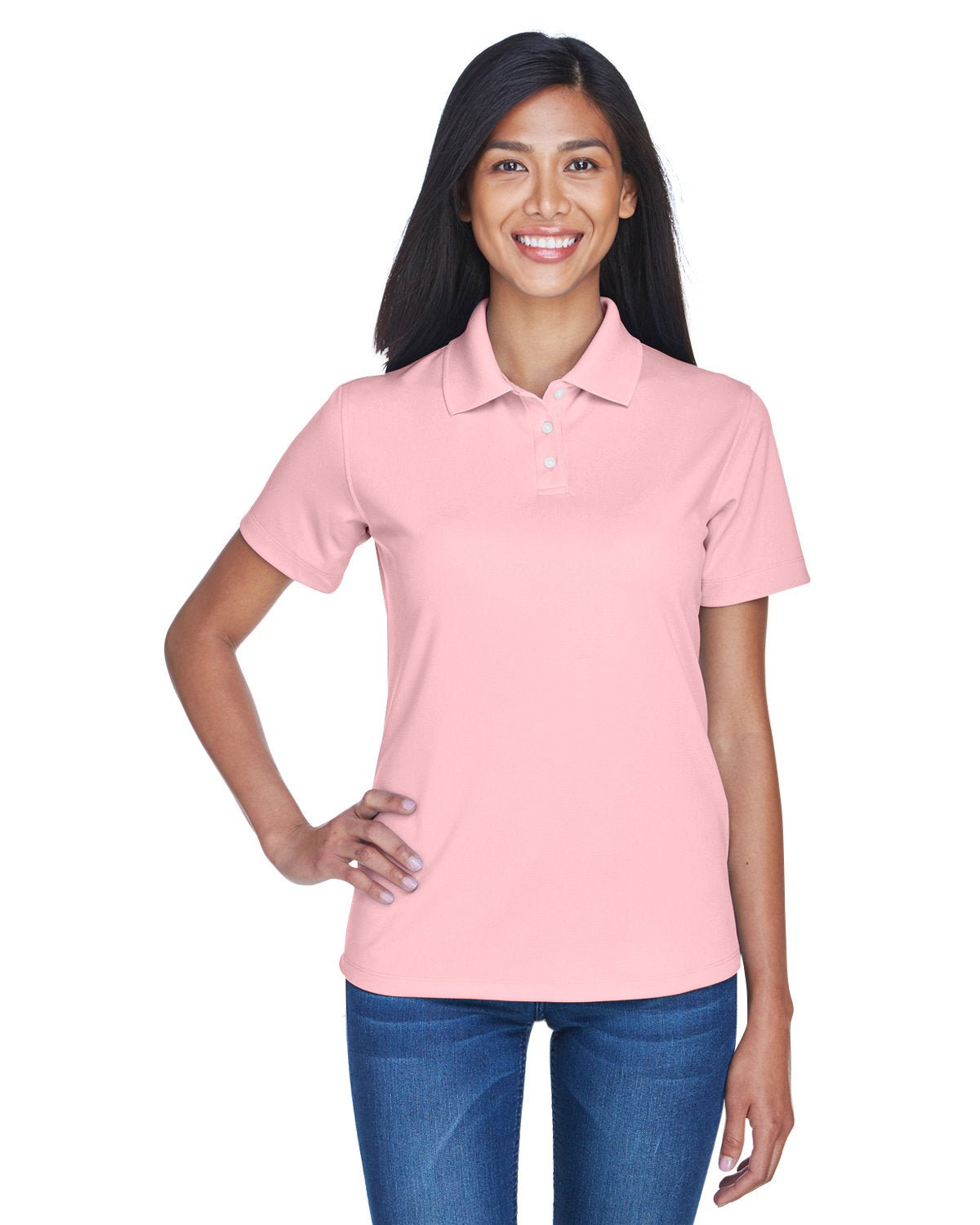 8445L-UltraClub-PINK-UltraClub-Polos-1