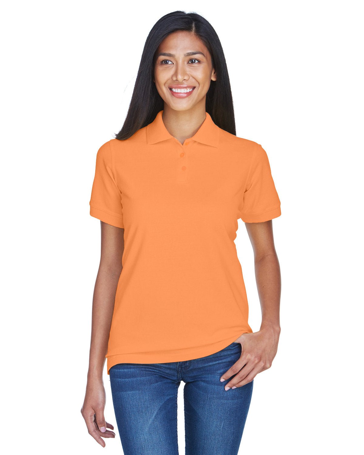 8530-UltraClub-TANGERINE-UltraClub-Polos-1