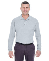 8542-UltraClub-HEATHER GREY-UltraClub-Polos-1