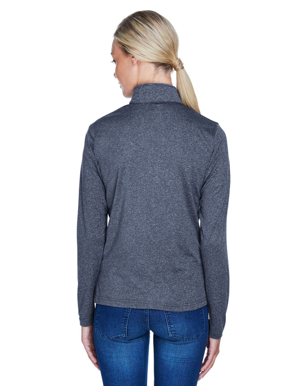 8618W-UltraClub-NAVY HEATHER-UltraClub-Knits and Layering-2