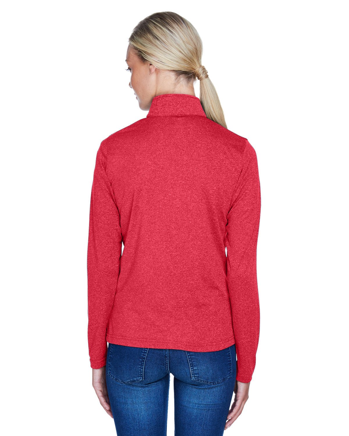 8618W-UltraClub-RED HEATHER-UltraClub-Knits and Layering-2